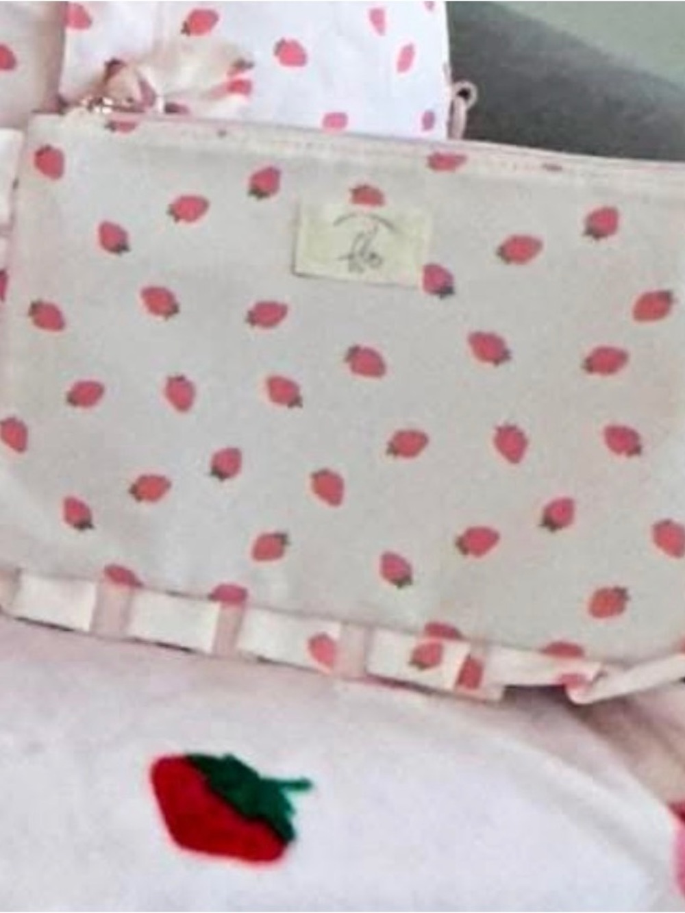 ISO Poppy & Peonies Wet Bag Strawberry print